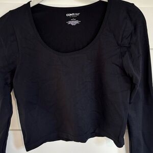 Pacsun Women's Contour Black Cropped Top